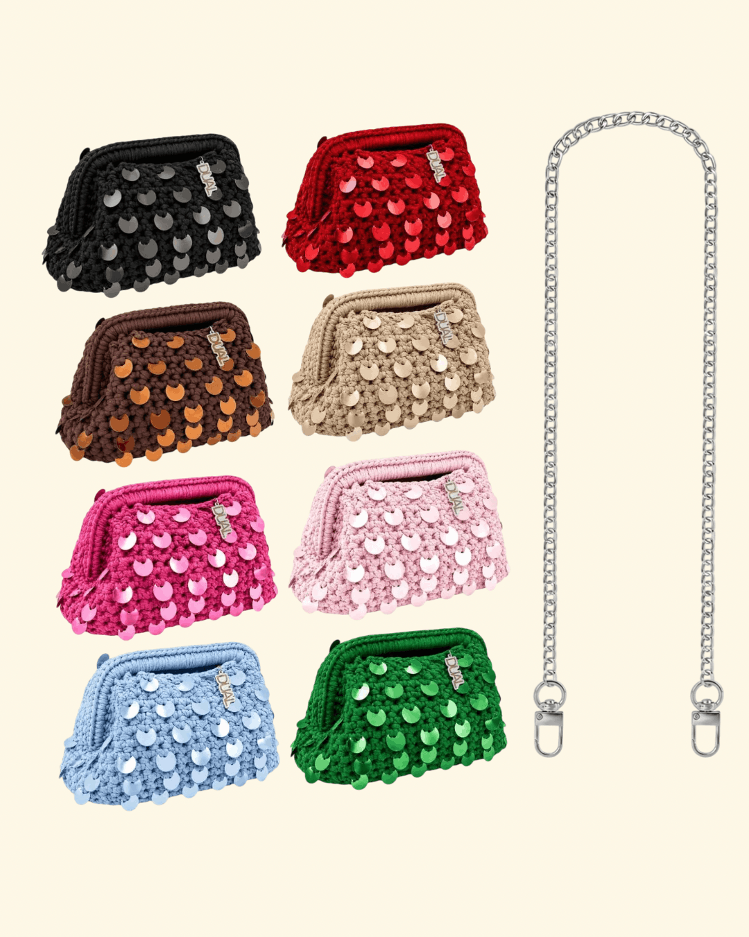 CLUTCH CROCHET PAILETTES