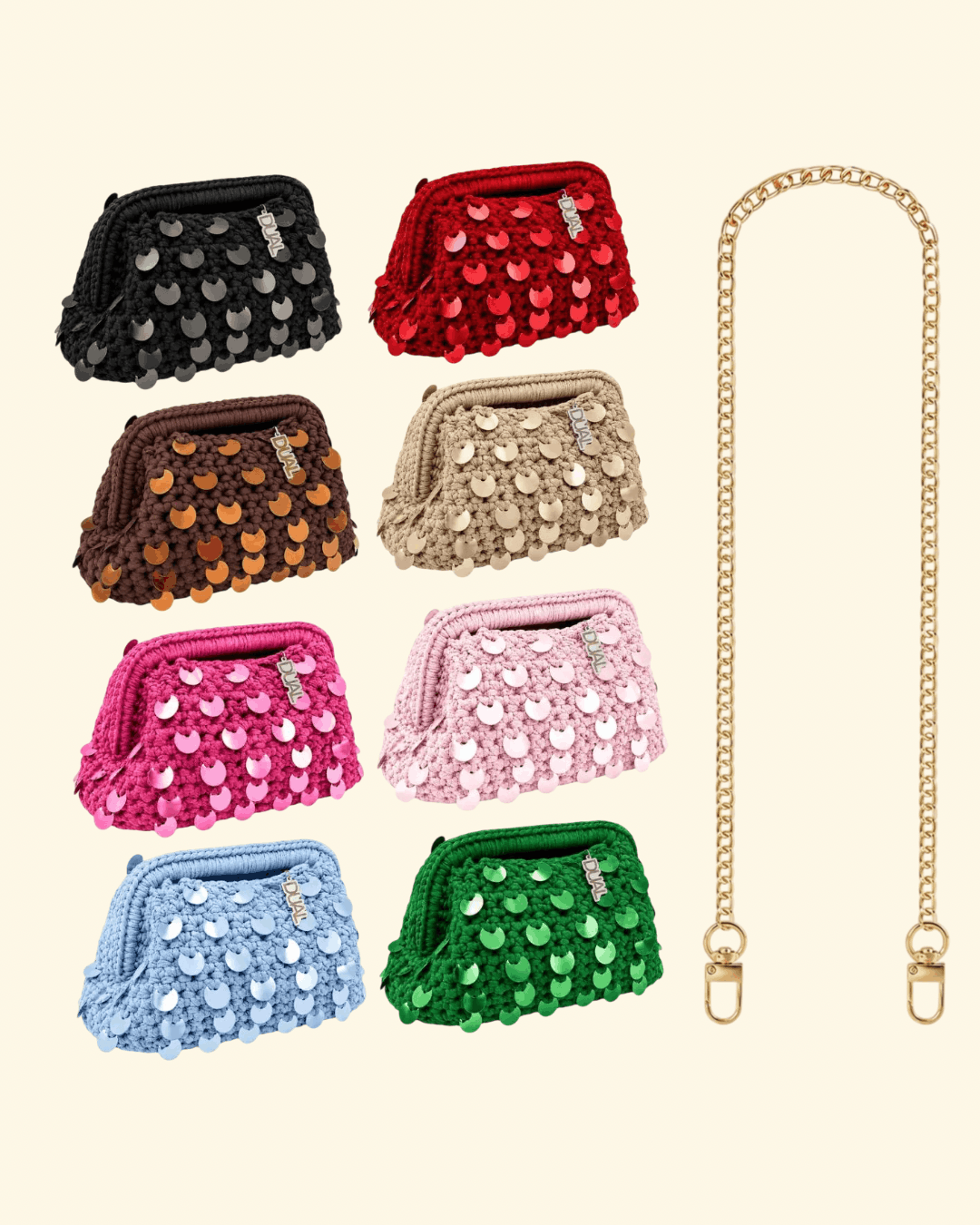 CLUTCH CROCHET PAILETTES