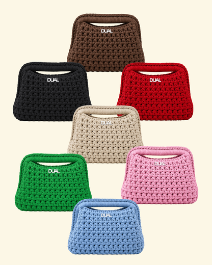 CLUTCH CROCHET MONOCOLORE - PERSONALIZZA LA TUA BORSA