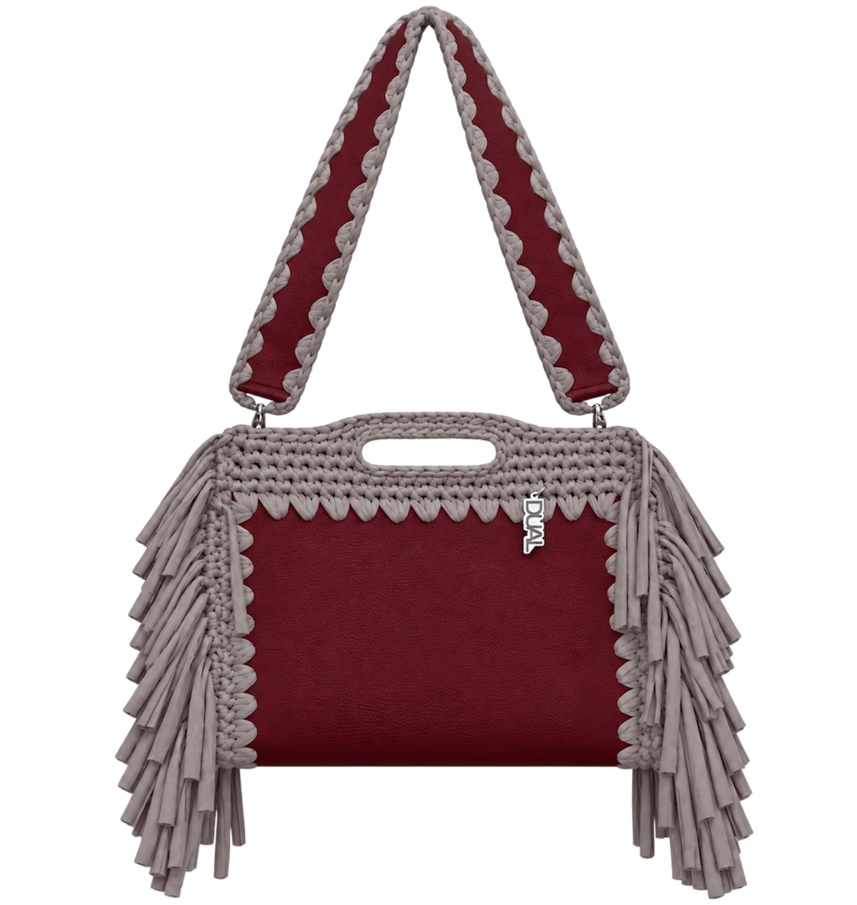 FLUFFY BAG - Bordeaux & Grigio