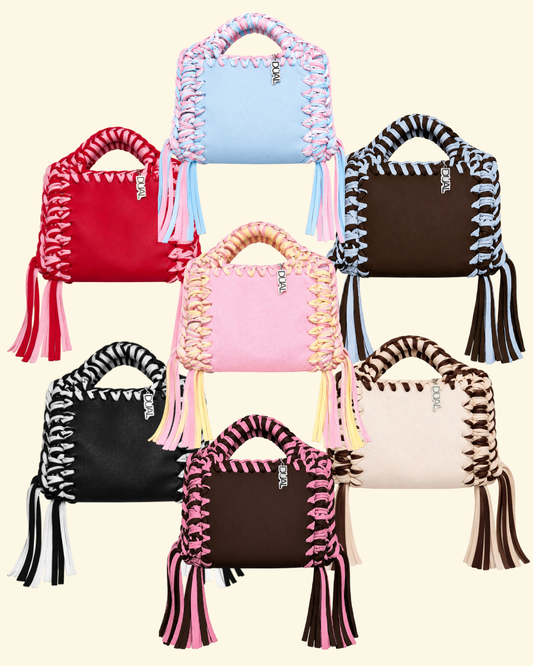 borsa crochet funny bicolore