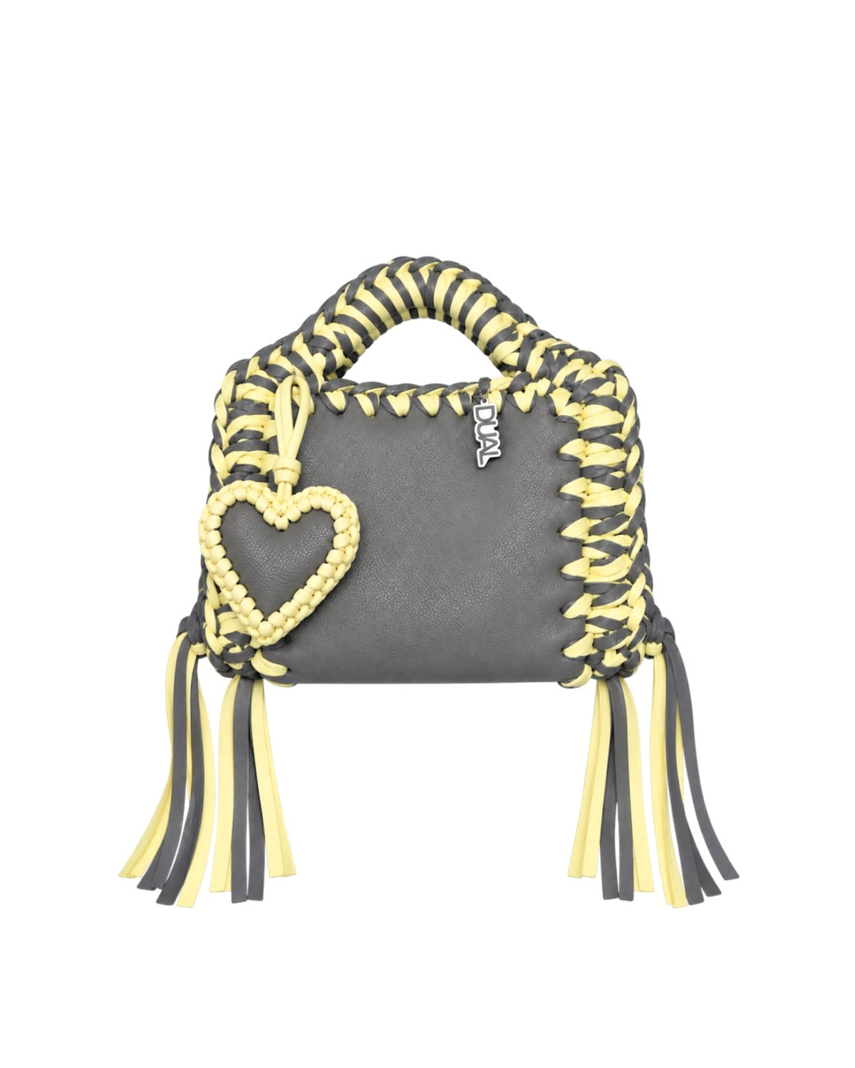 funny bicolore beige marrone pelle crochet 