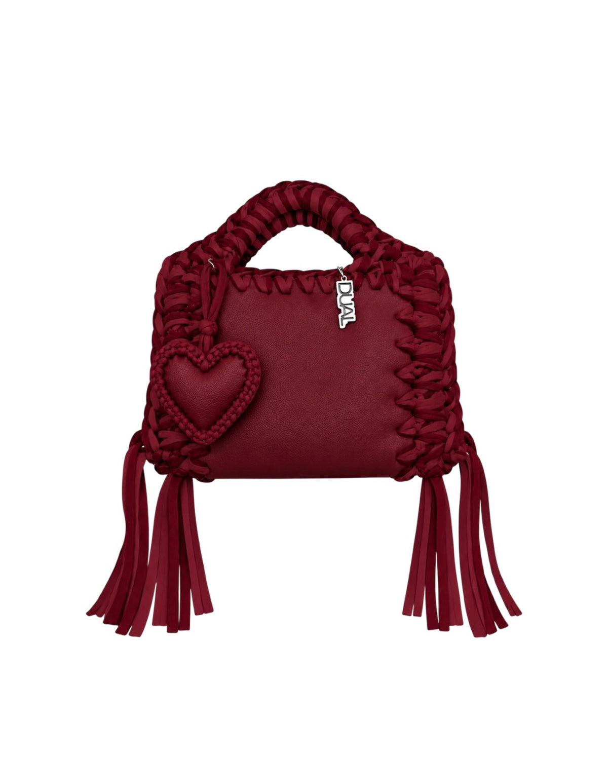 funny monocolore bordeaux pelle crochet