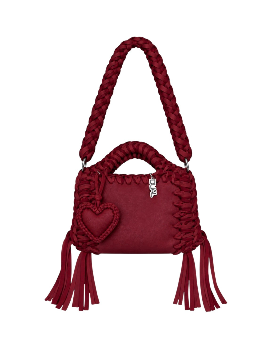funny monocolore bordeaux pelle crochet