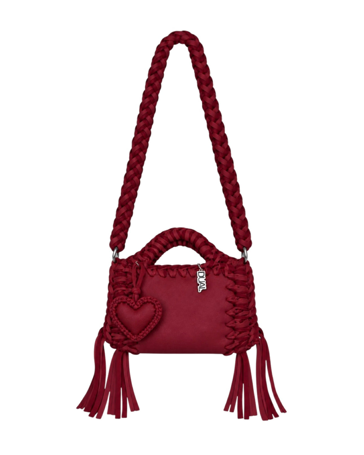 funny monocolore bordeaux pelle crochet