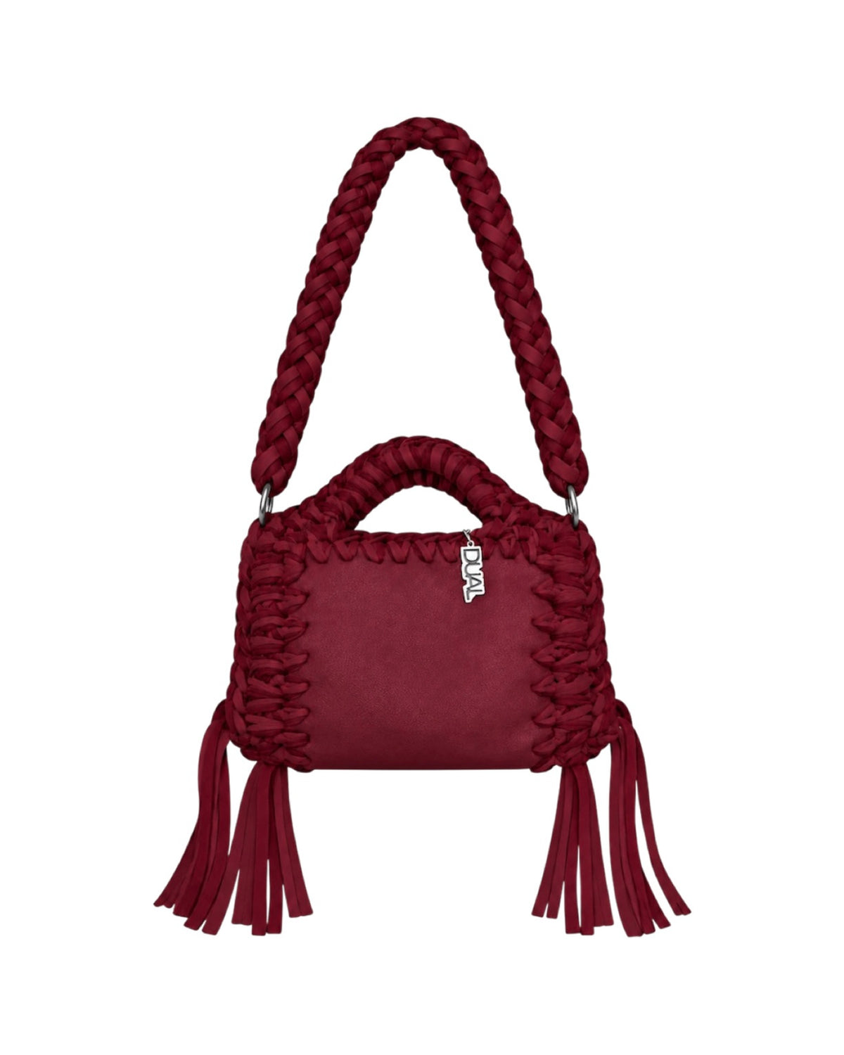 funny monocolore bordeaux pelle crochet