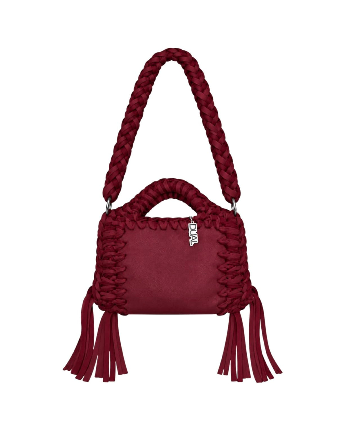 funny monocolore bordeaux pelle crochet
