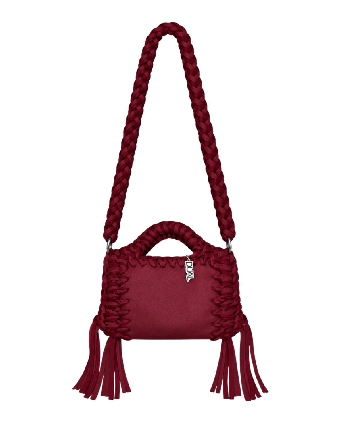 funny monocolore bordeaux pelle crochet