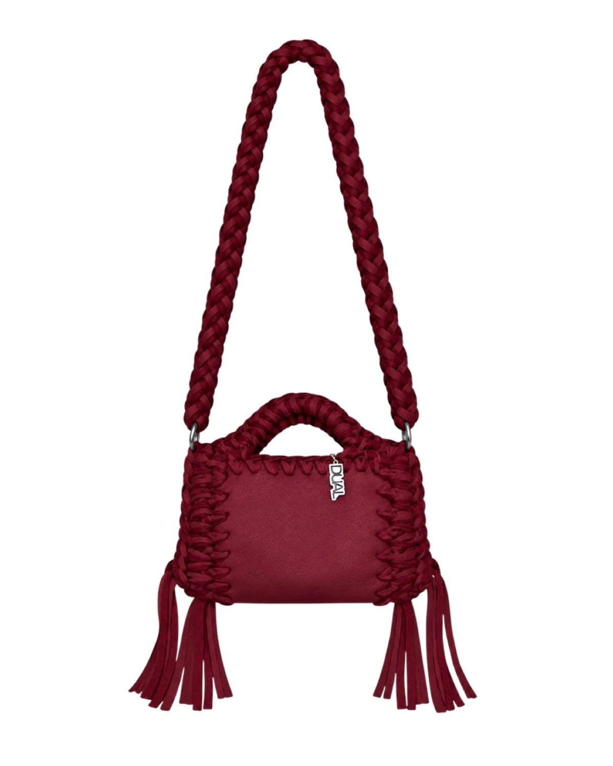 funny monocolore bordeaux pelle crochet