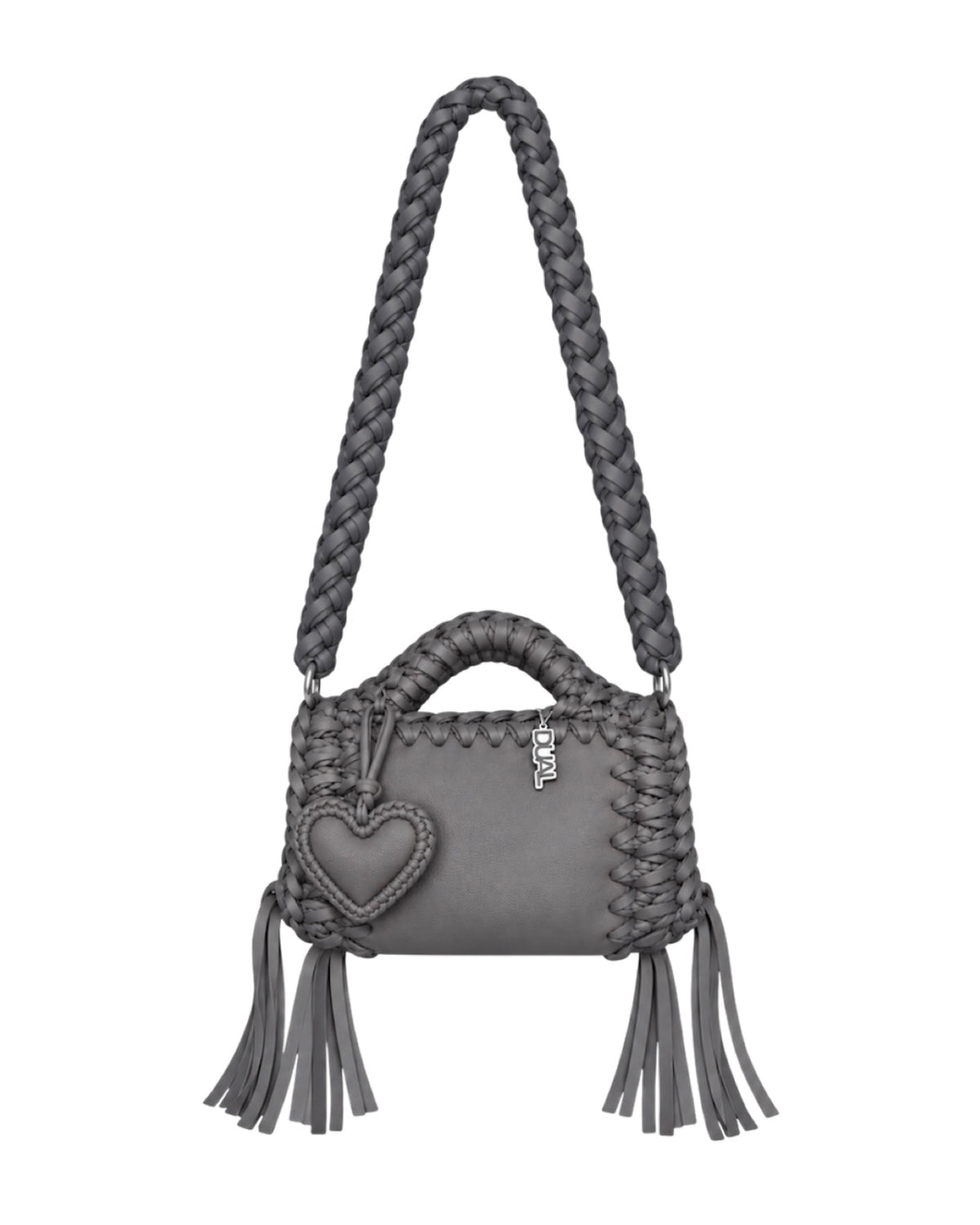 funny monocolore grigio pelle crochet