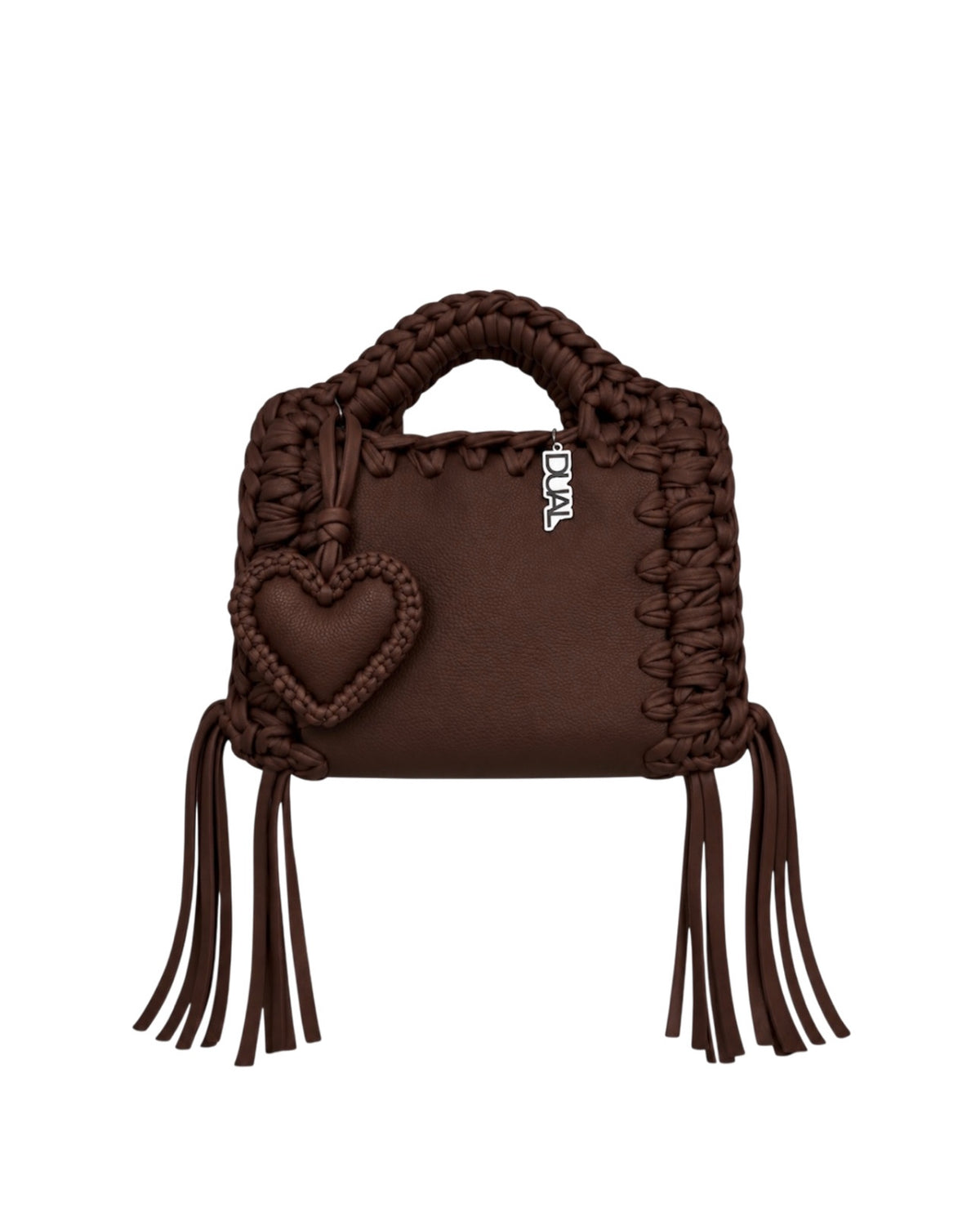 funny monocolore marrone pelle crochet 