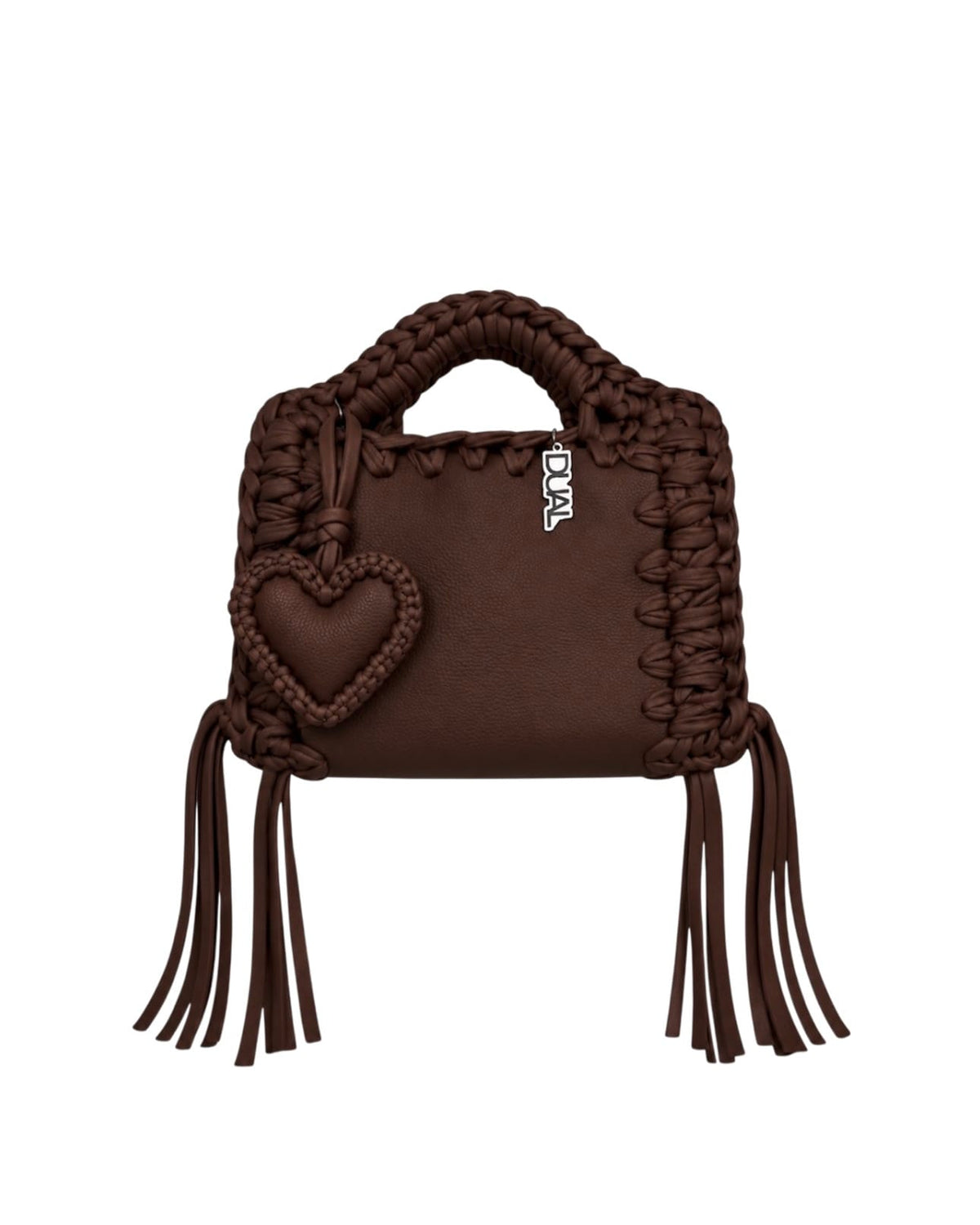 funny monocolore marrone pelle crochet 