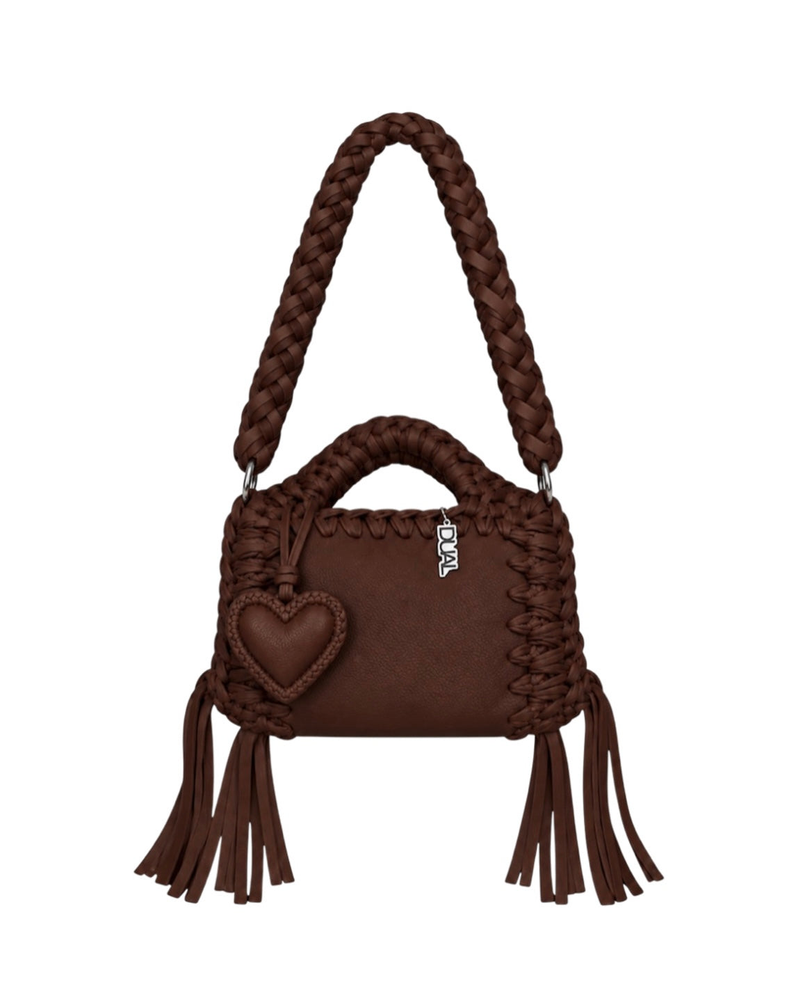 funny monocolore marrone pelle crochet 