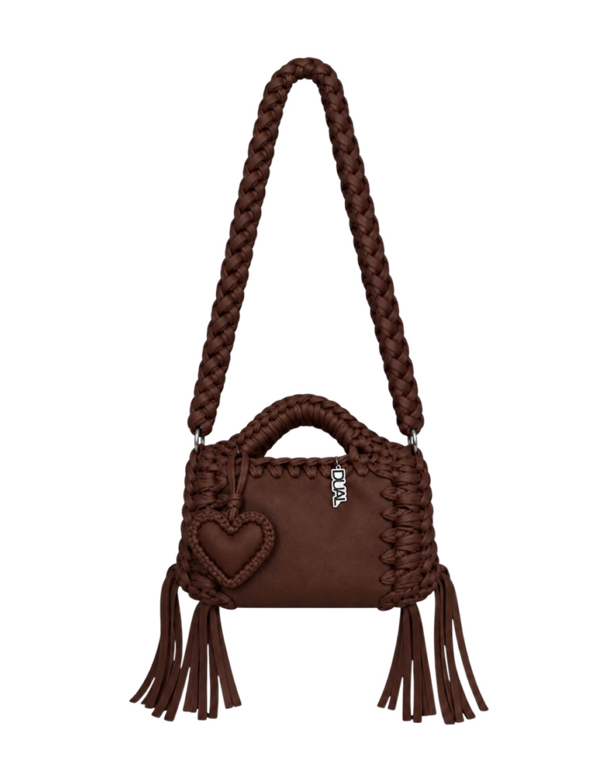 funny monocolore marrone pelle crochet 