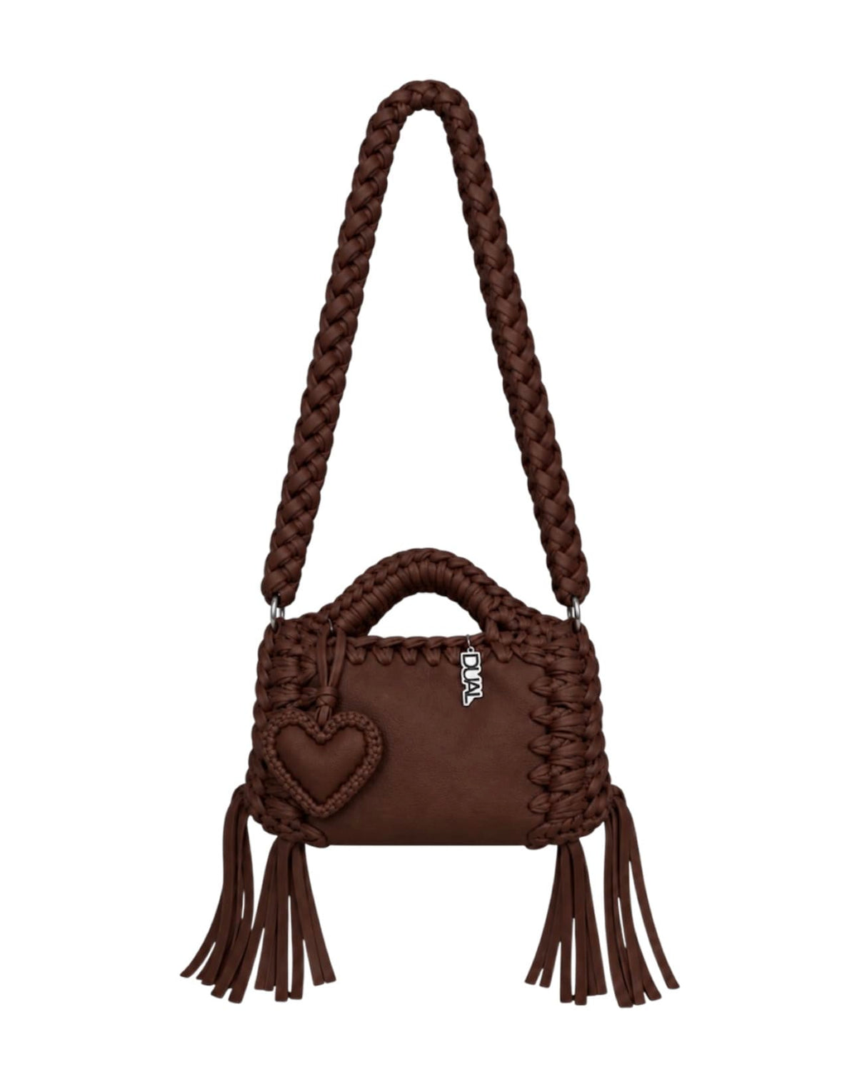 funny monocolore marrone pelle crochet 