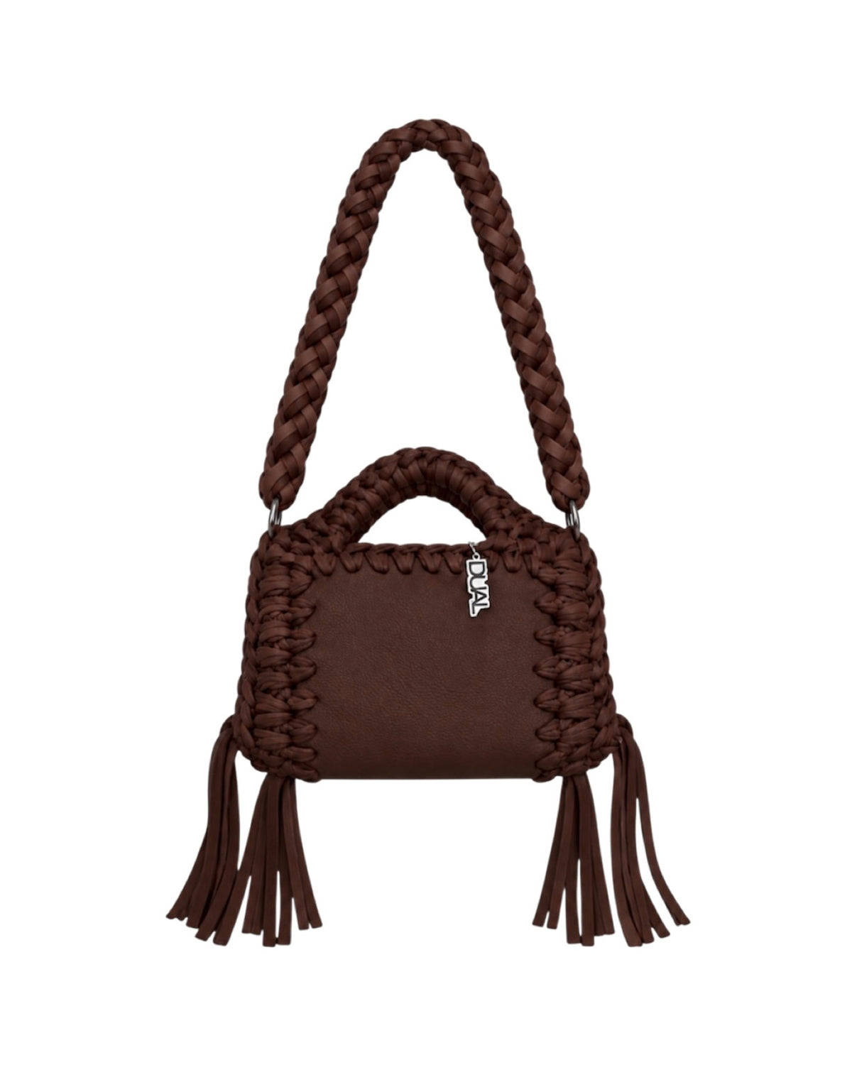 funny monocolore marrone pelle crochet 