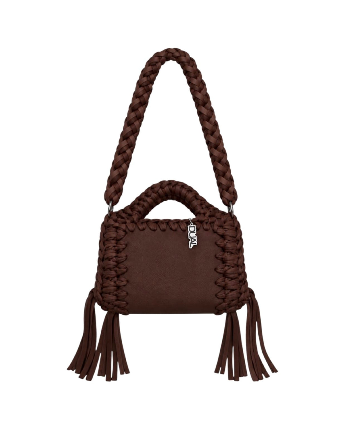 funny monocolore marrone pelle crochet 
