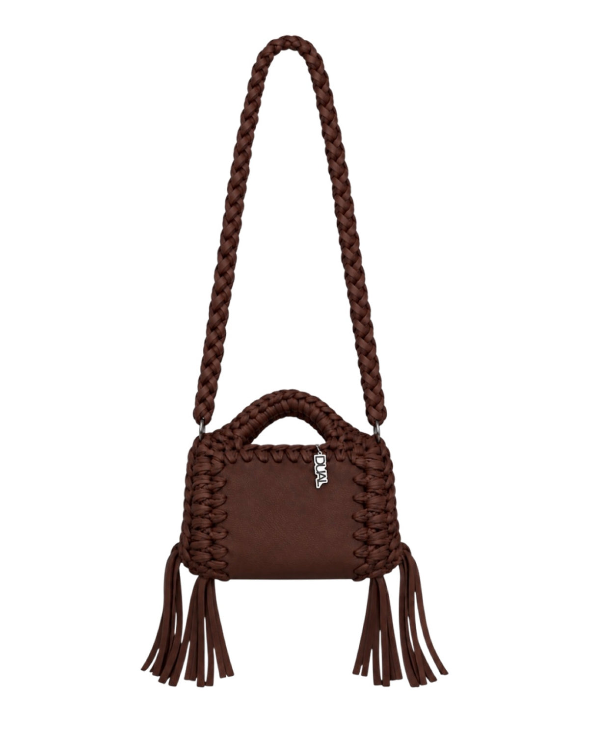 funny monocolore marrone pelle crochet 