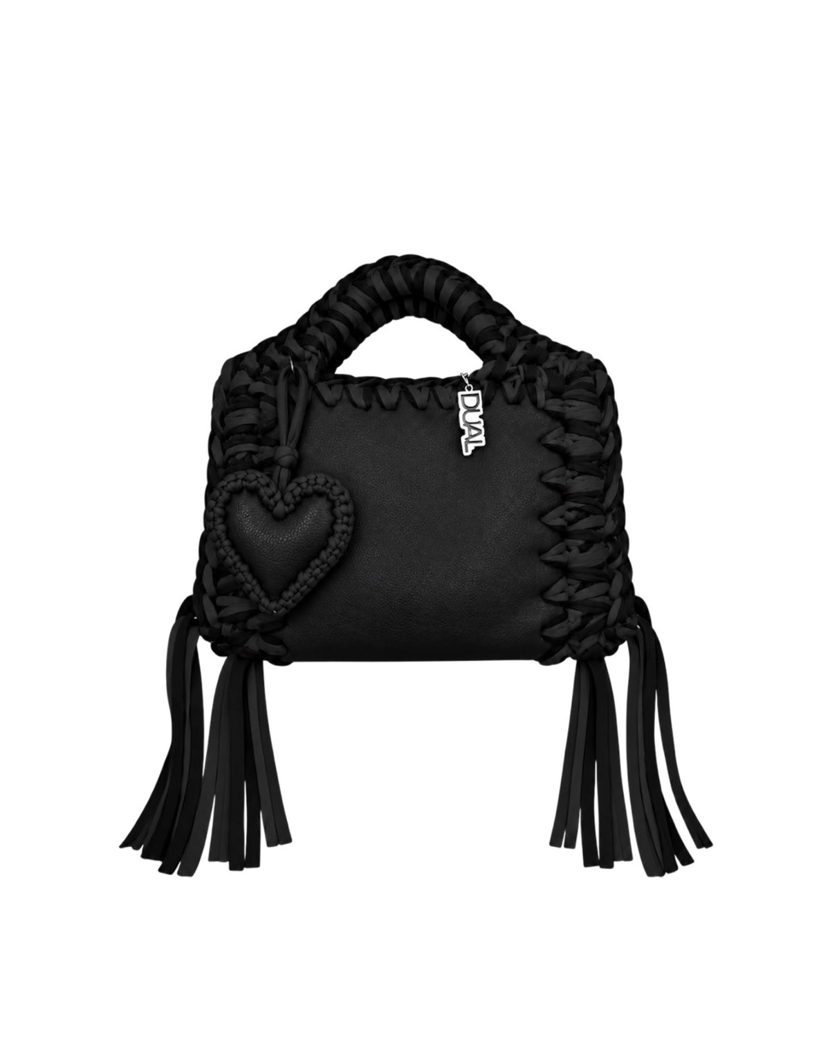funny monocolore nero pelle crochet 
