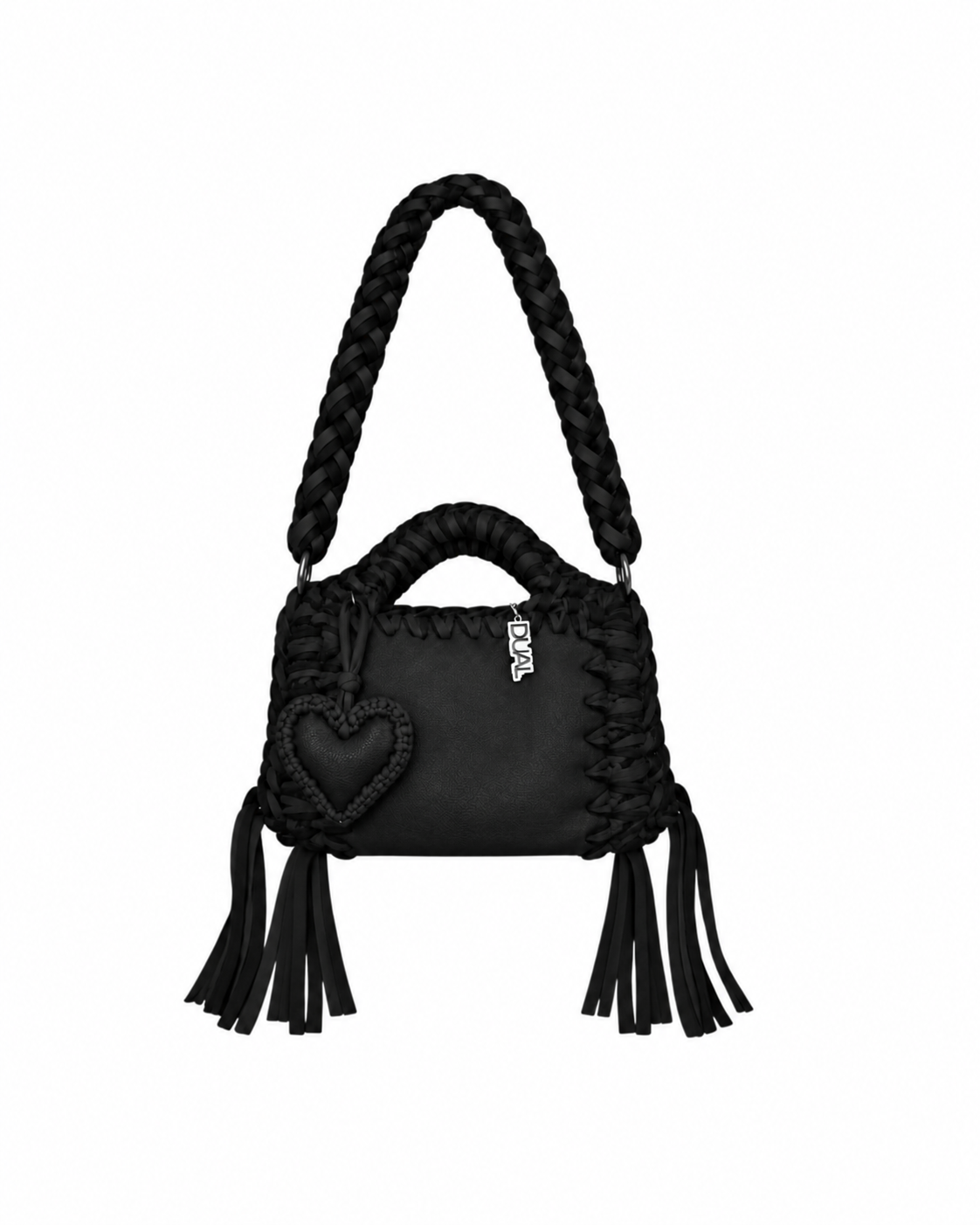 funny monocolore nero pelle crochet 