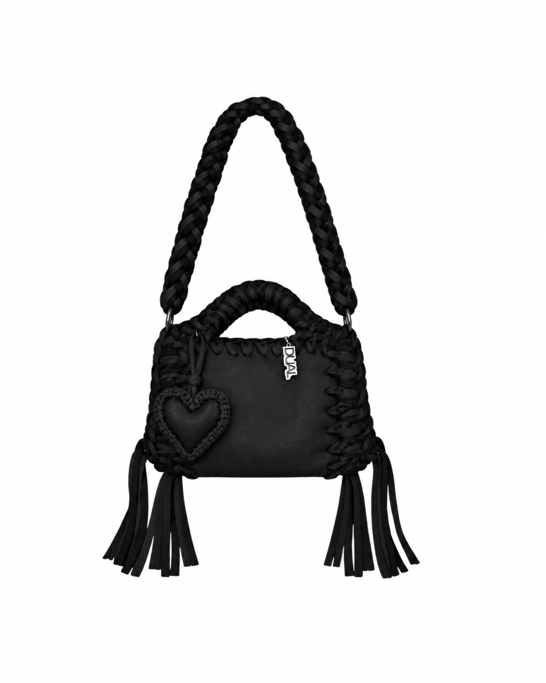 funny monocolore nero pelle crochet 