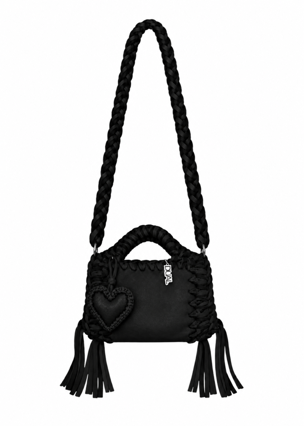 funny monocolore nero pelle crochet 