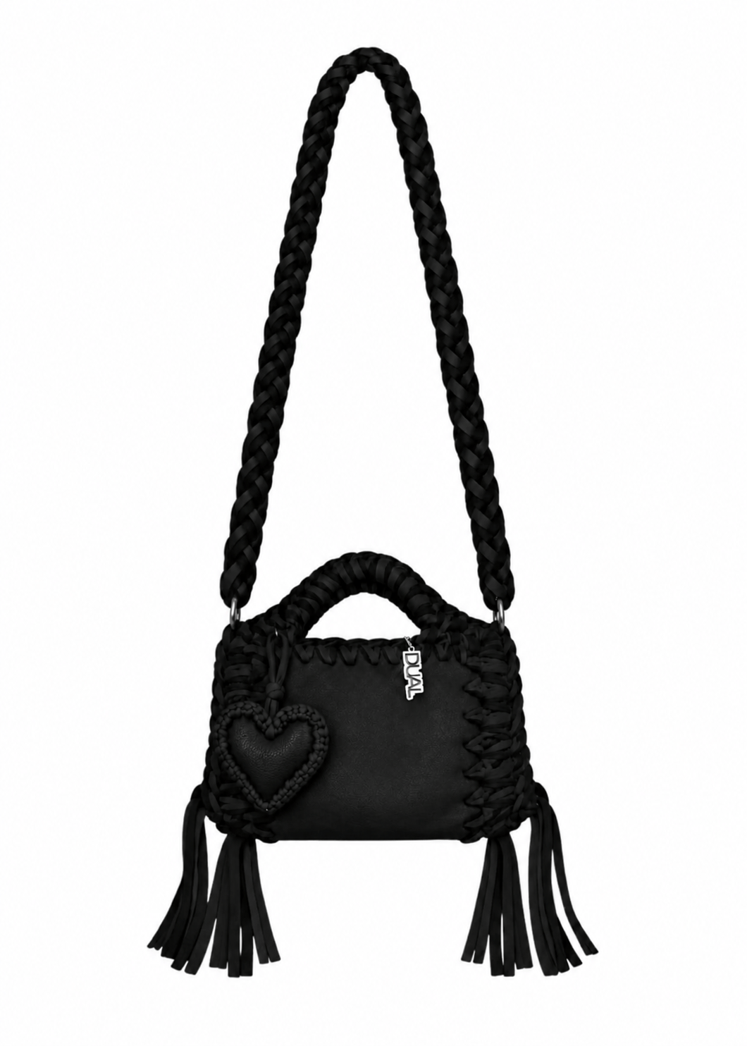 funny monocolore nero pelle crochet 