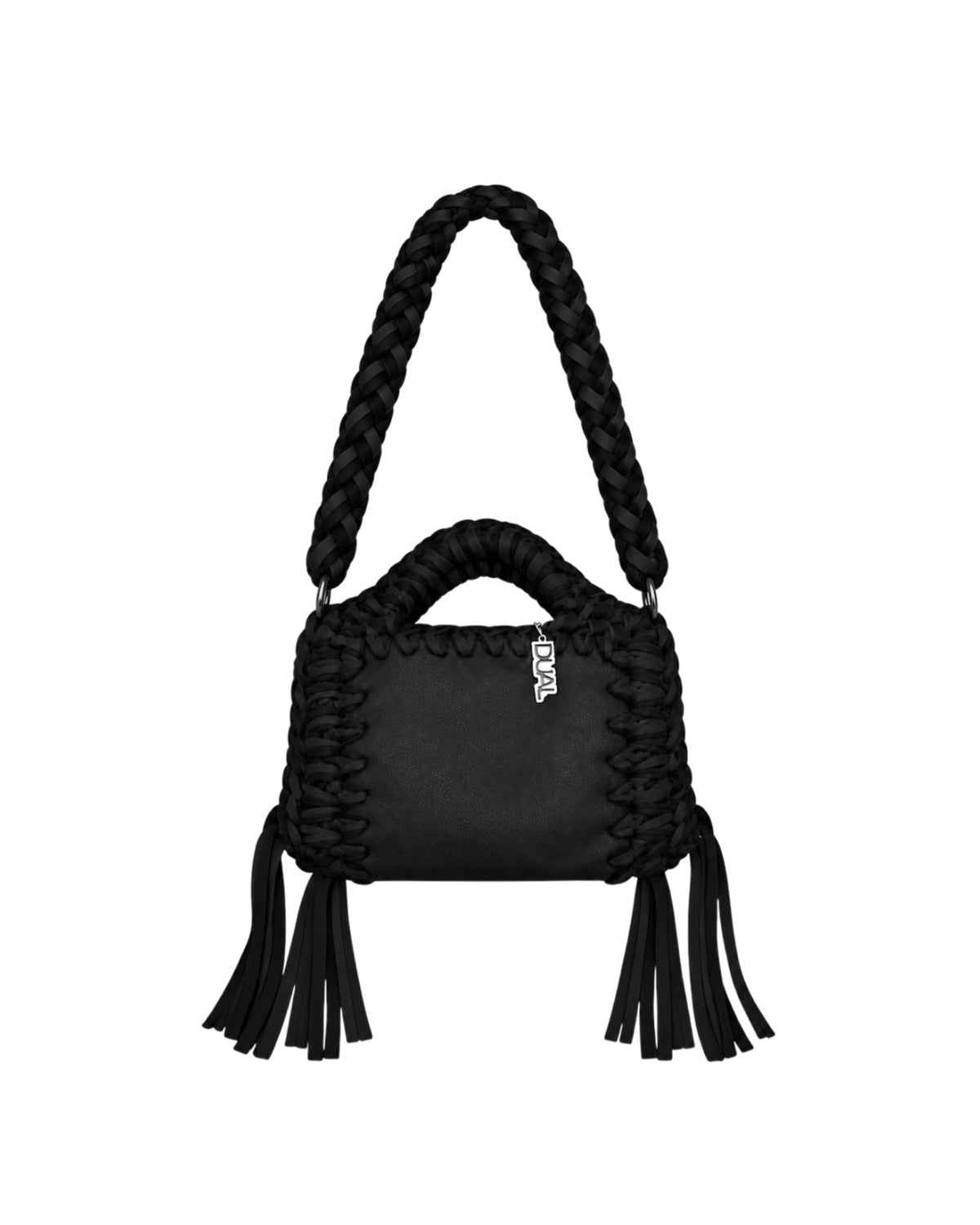 funny monocolore nero pelle crochet 