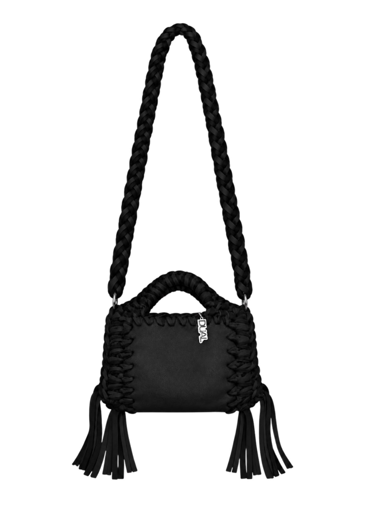funny monocolore nero pelle crochet 
