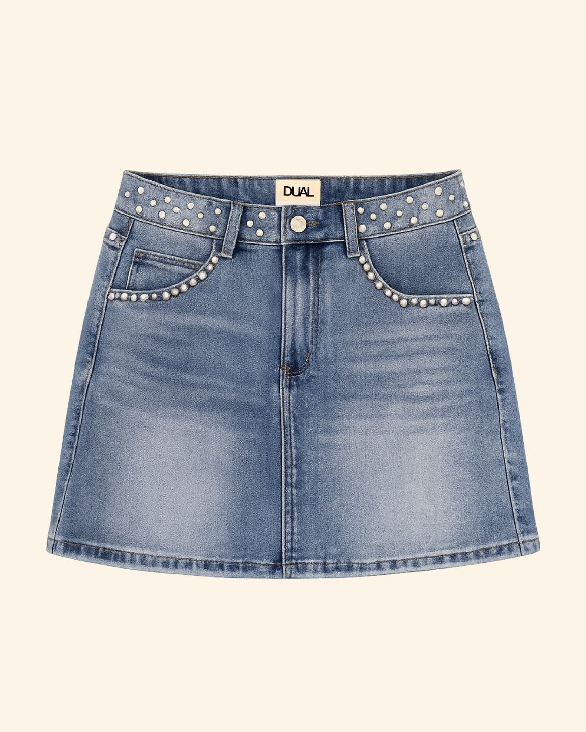 gonna denim con fiocchi 