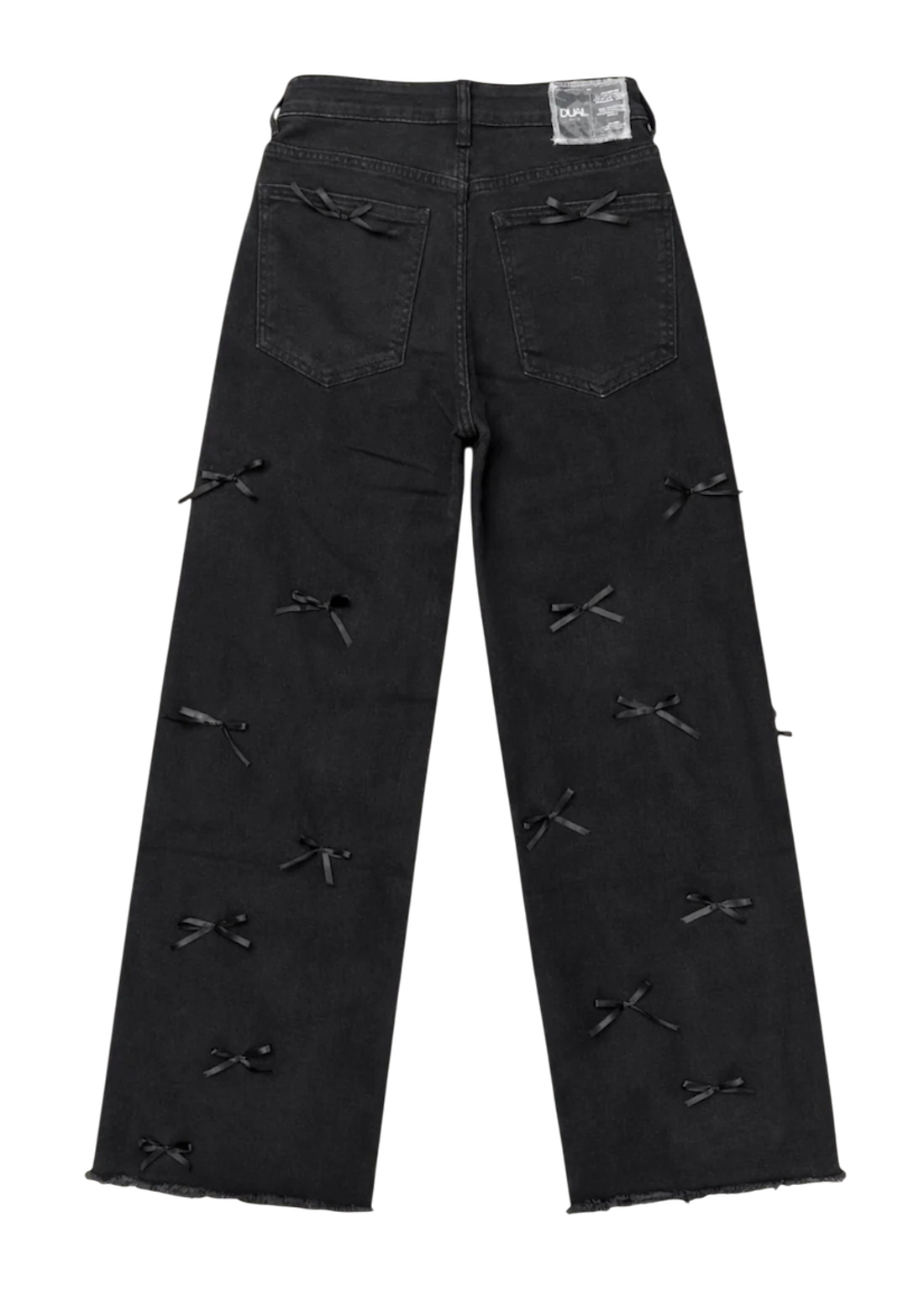 jeans pantaloni neri total fiocchi 