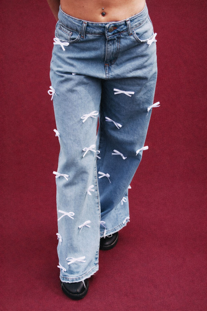 jeans fiocchi bianchi