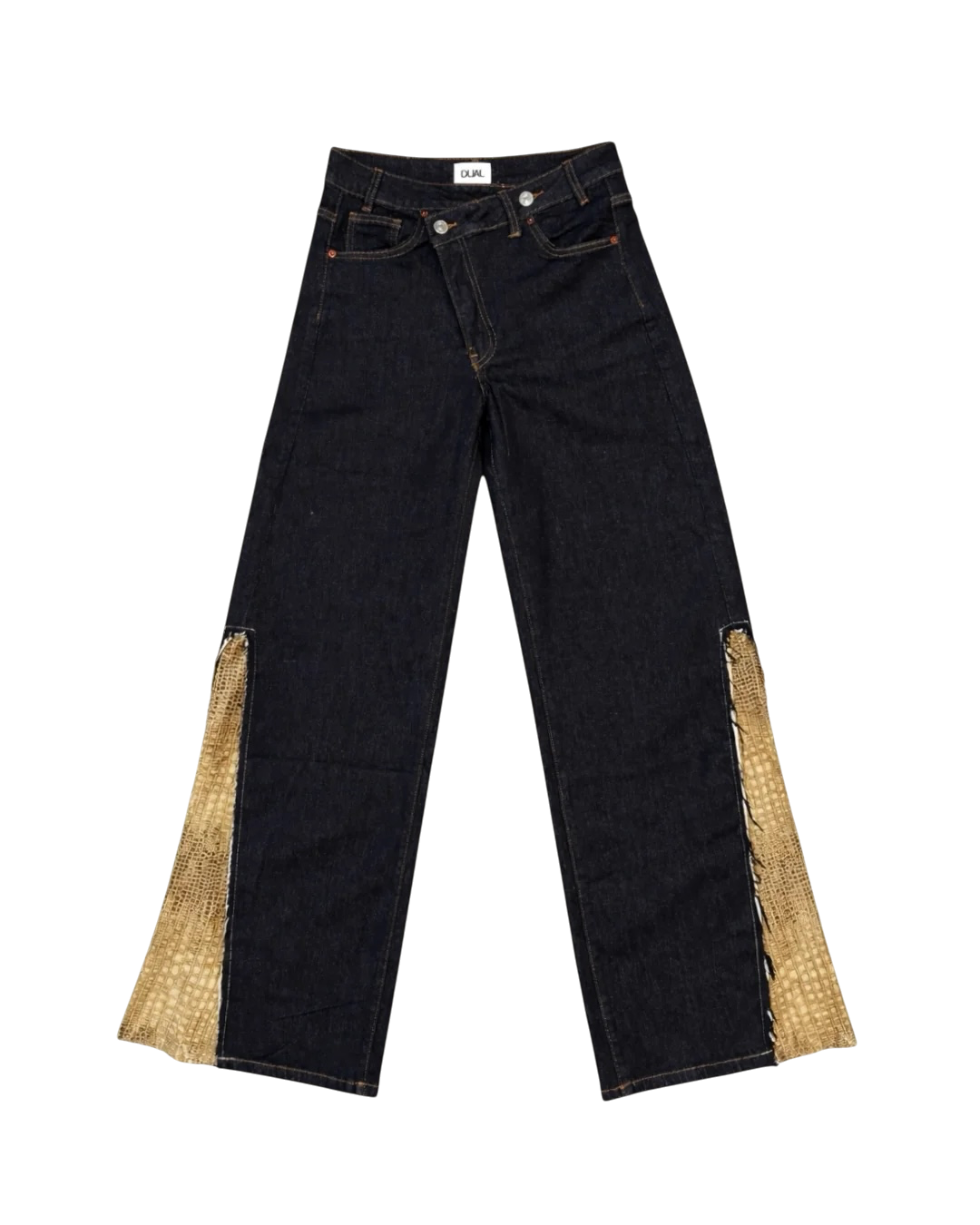 pantalone jeans animalier pitonato sweetie davanti