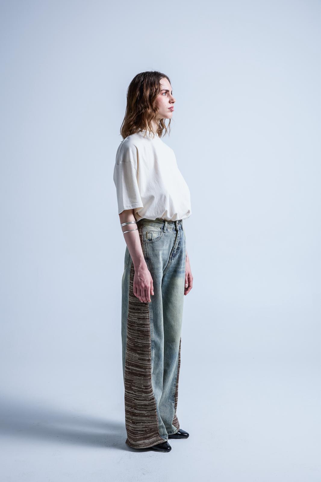 PANTALONI JEANS MAGLIERIA - Marroni