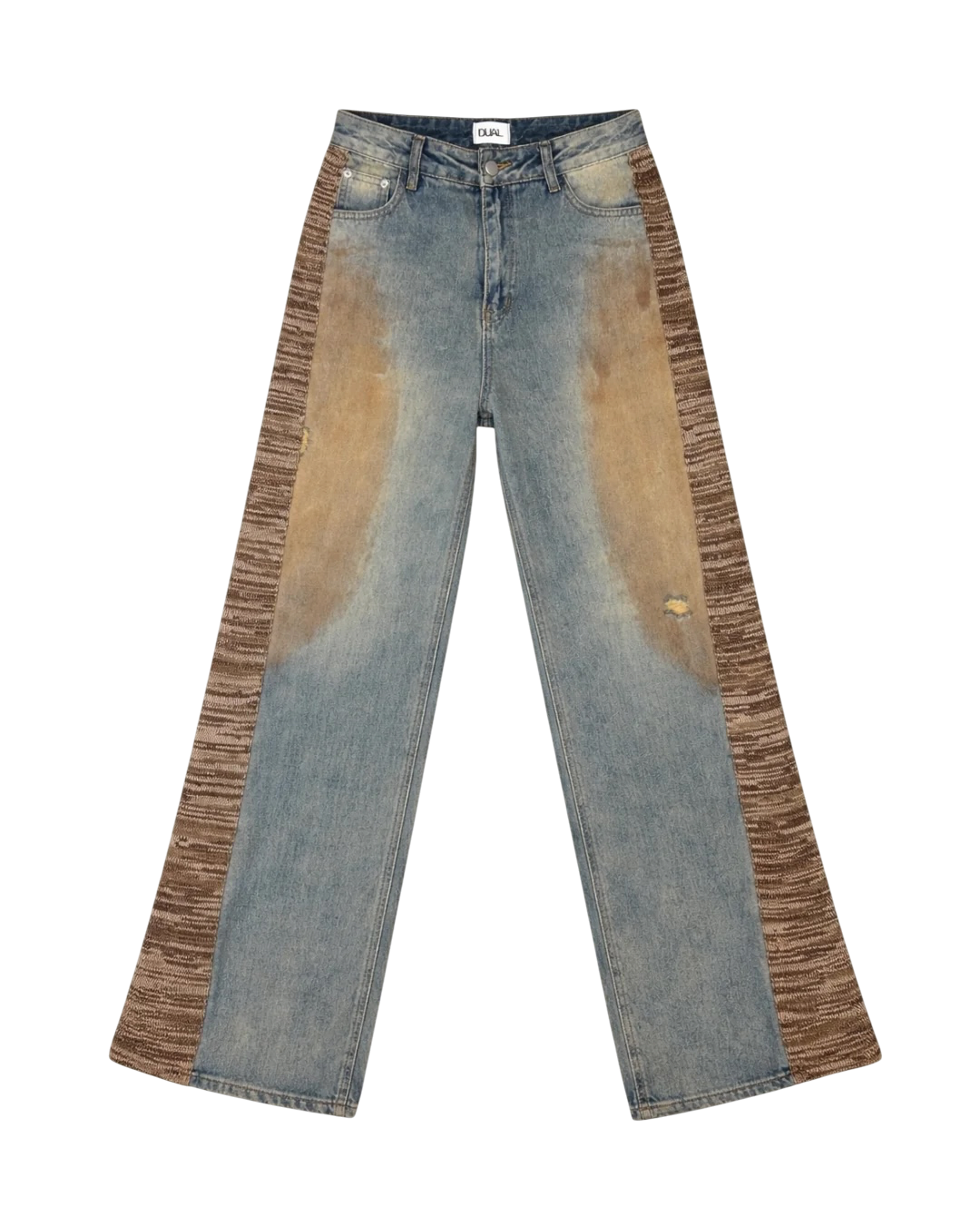 pantaloni jeans maglieria marroni