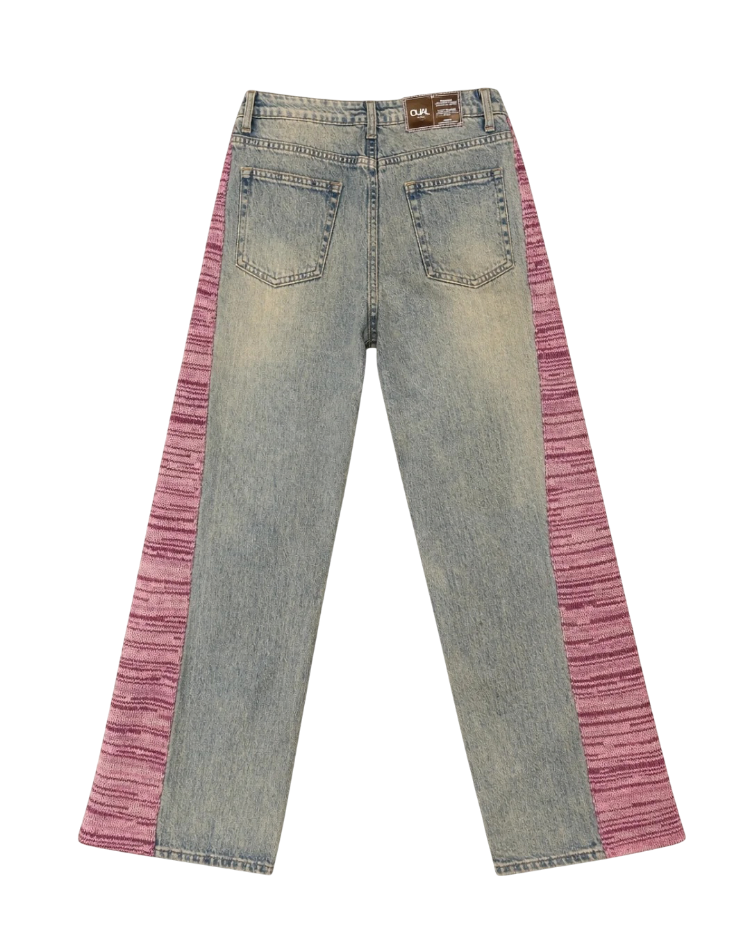 pantaloni jeans maglieria rosa