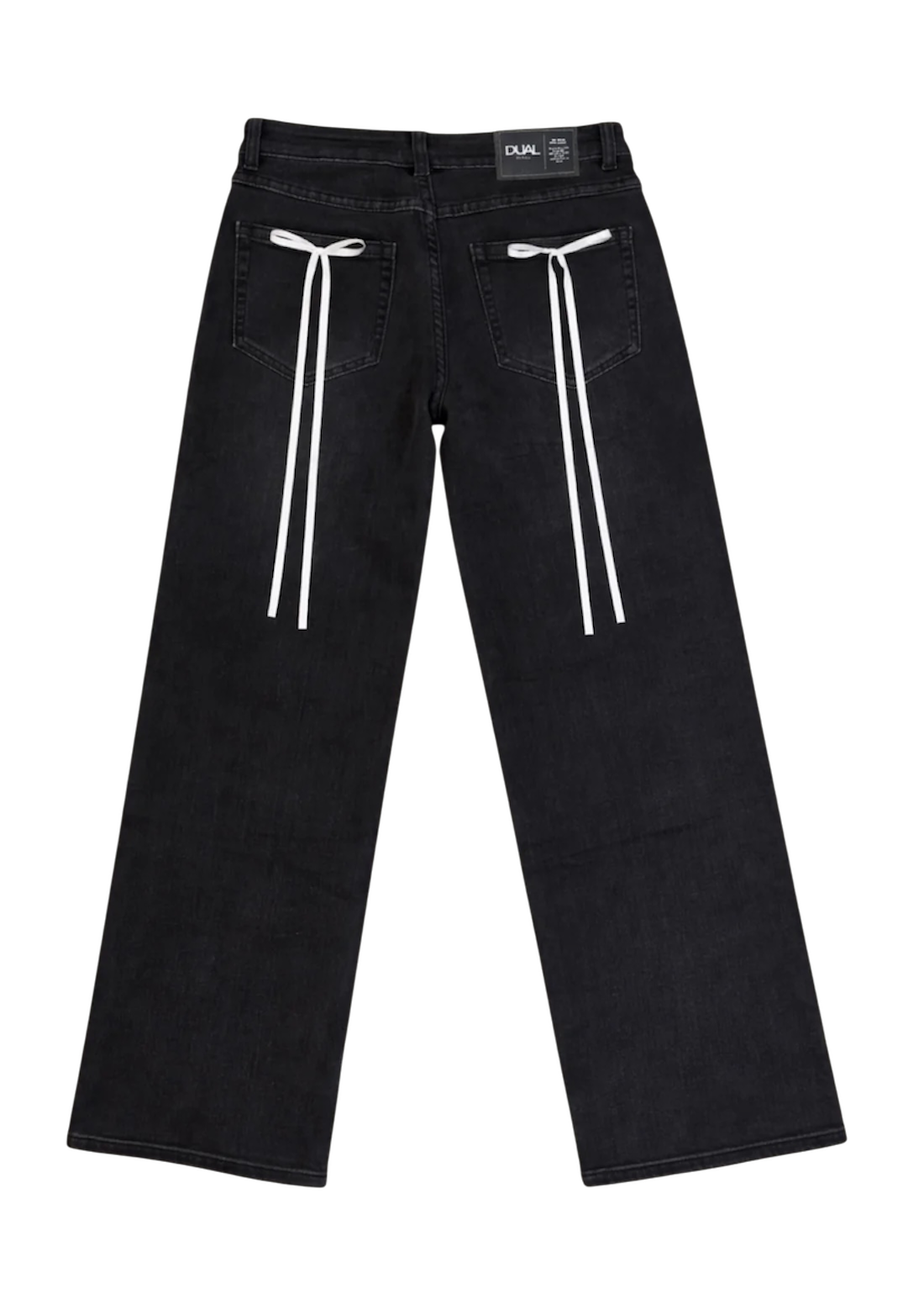 pantaloni jeans denim fiocchi bianchi