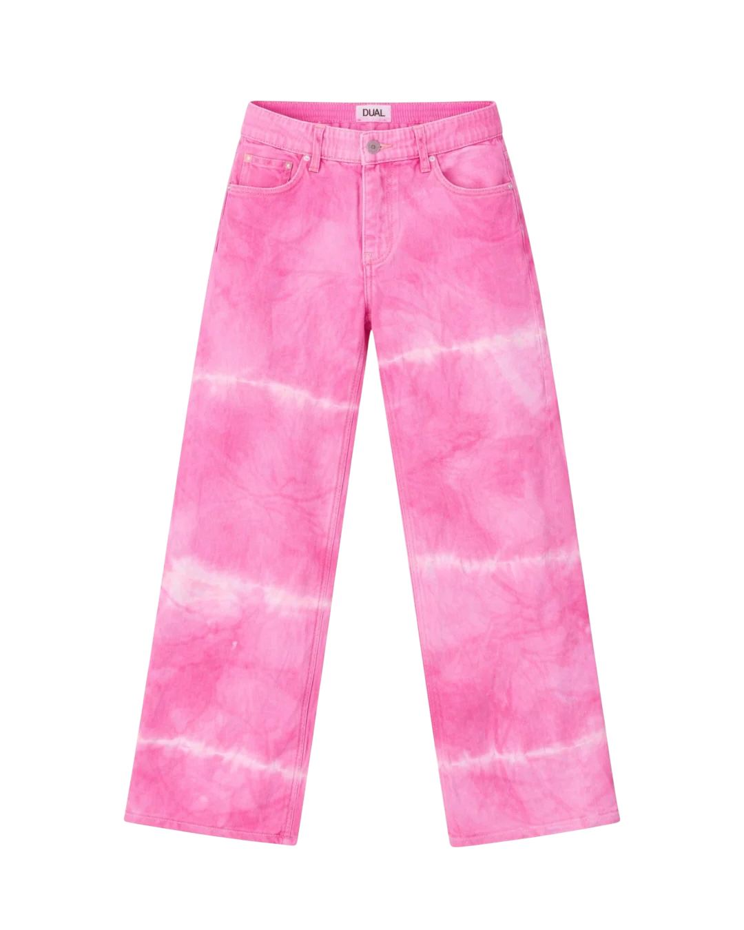 pantaloni jeans tintura rosa