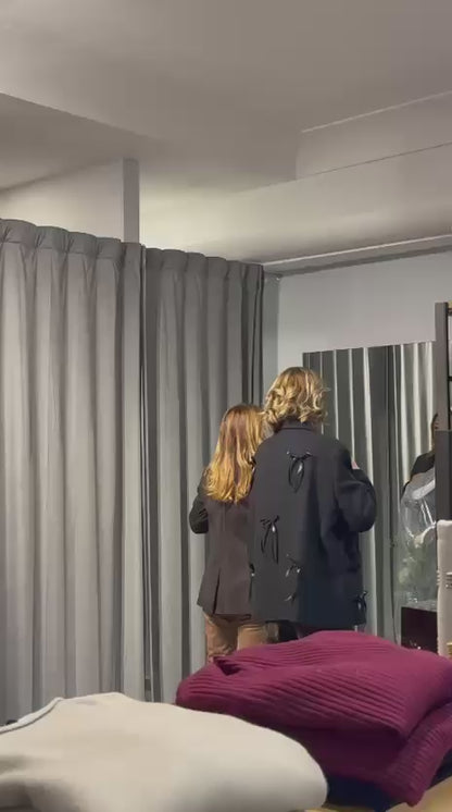 BLAZER GIACCA CAPPOTTO FIOCCHI NERI