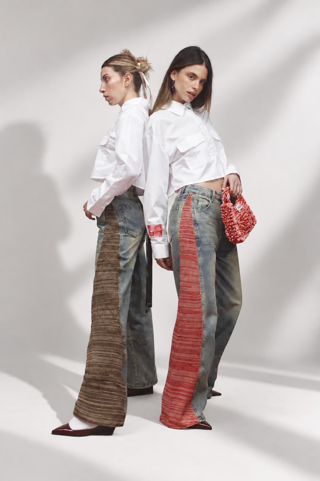 camicia jeans maglieria