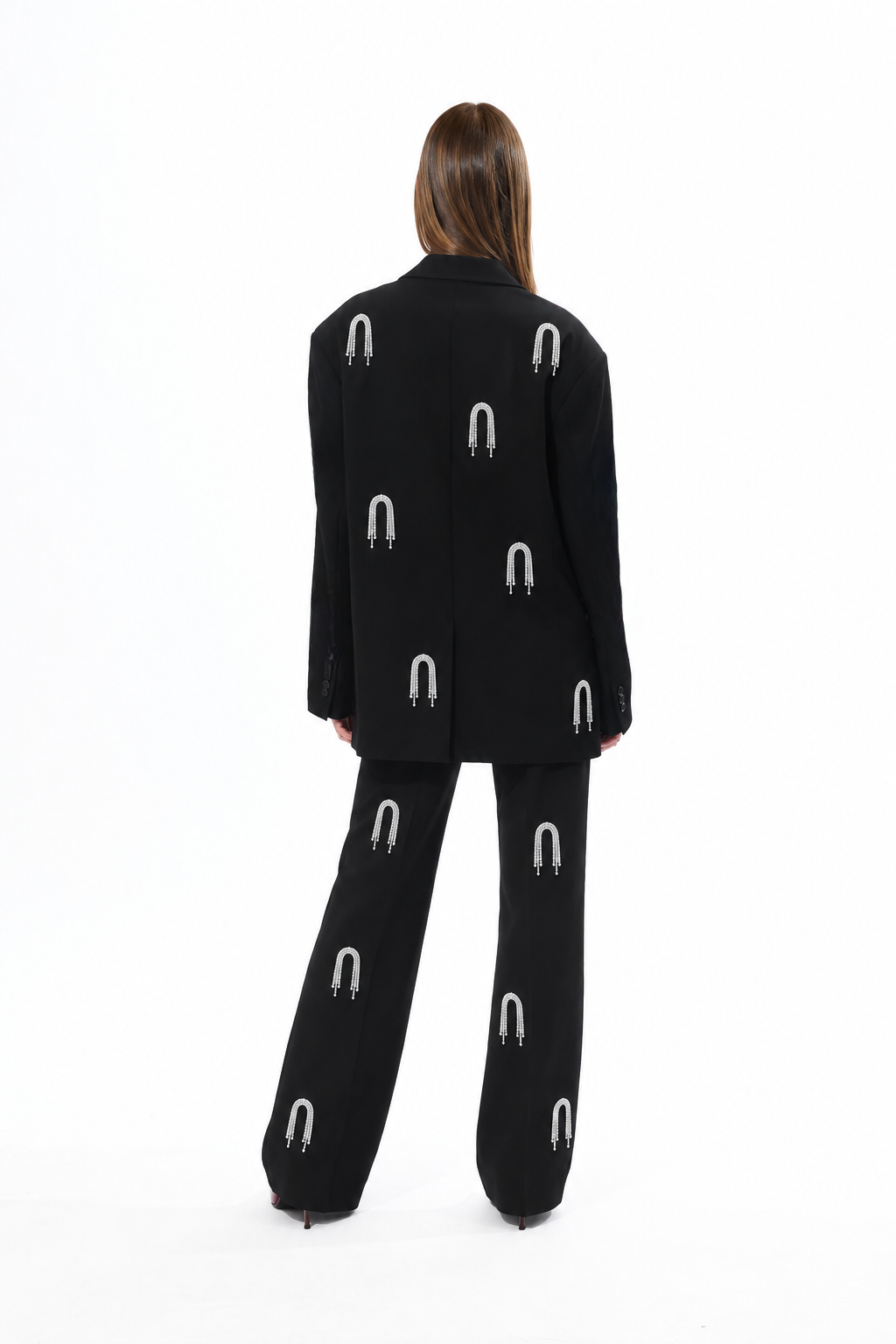 set tailleur strass completo