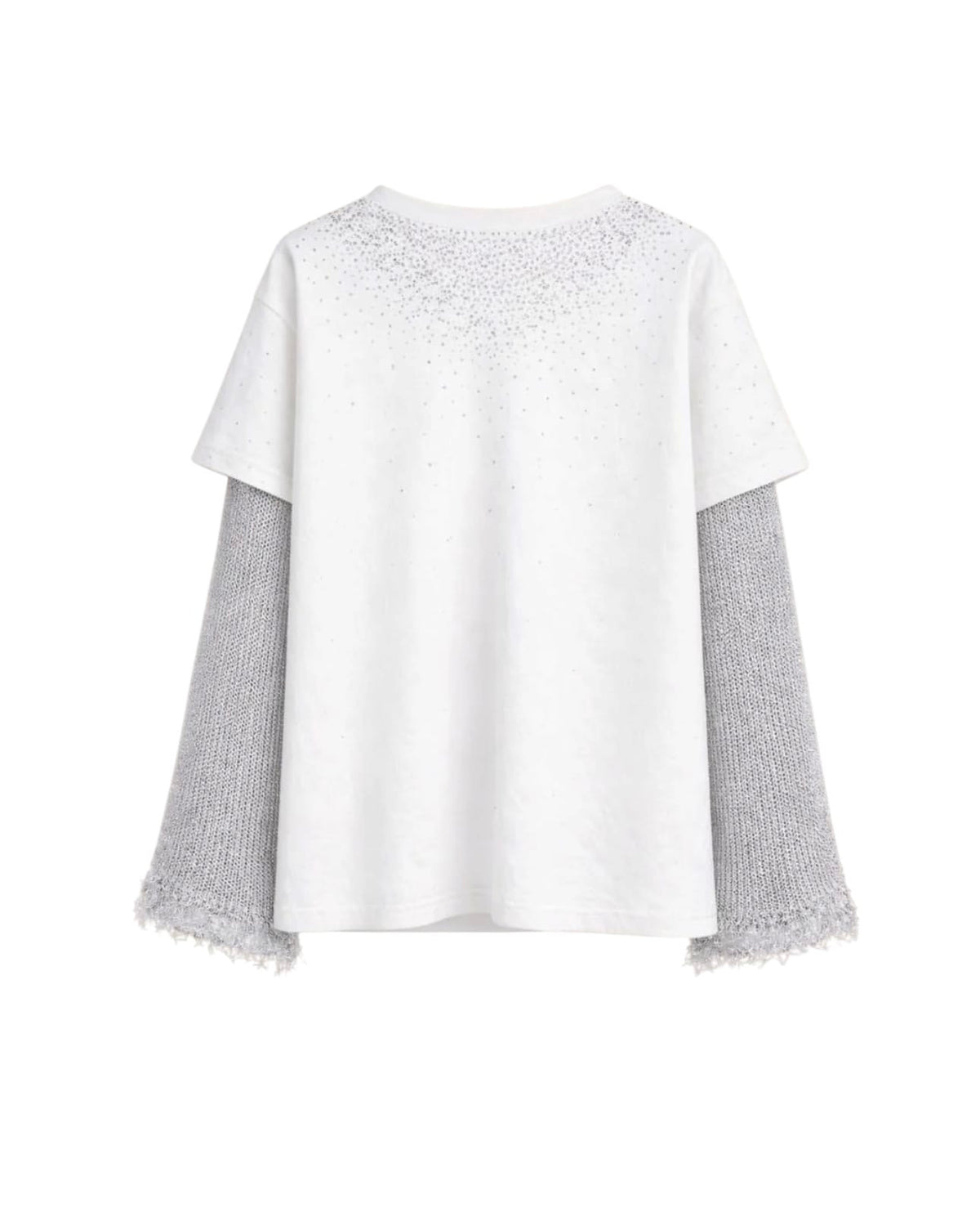 t-shirt custom bianca strass maglieria 
