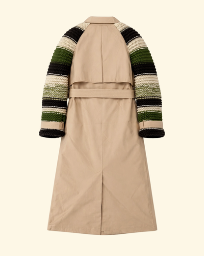 TRENCH BEIGE MANICHE MAGLIERIA