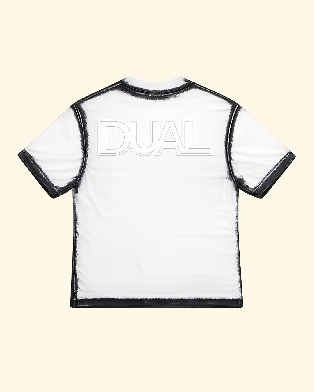 tshirt unisex bianca MAGLIETTA OVER TINTURA A MANO AEROGRAFO