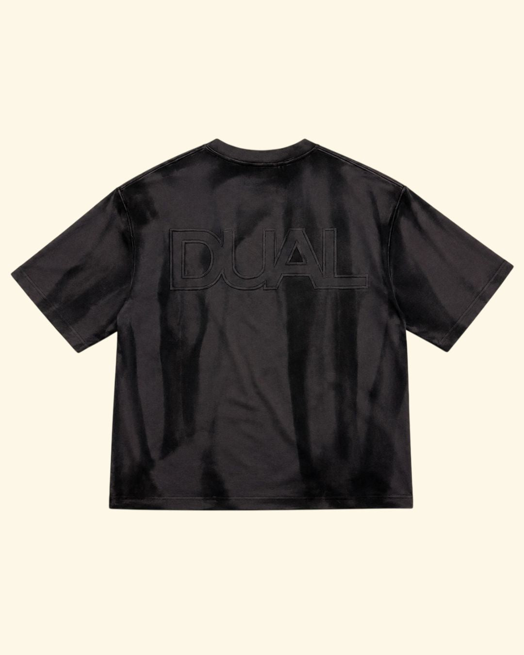 tshirt unisex nera maglietta over tintura manuale aerografo nera