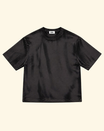 tshirt unisex nera maglietta over tintura manuale aerografo nera